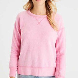 NWT American Eagle Inside Out Cozy Pink Sweatshirt